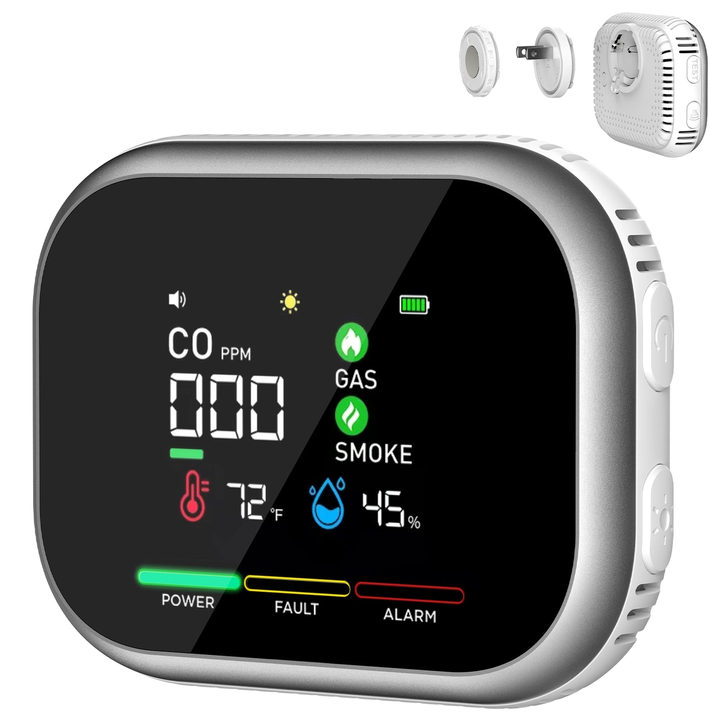 6-in-1 Carbon Monoxide Gas Smoke Detector