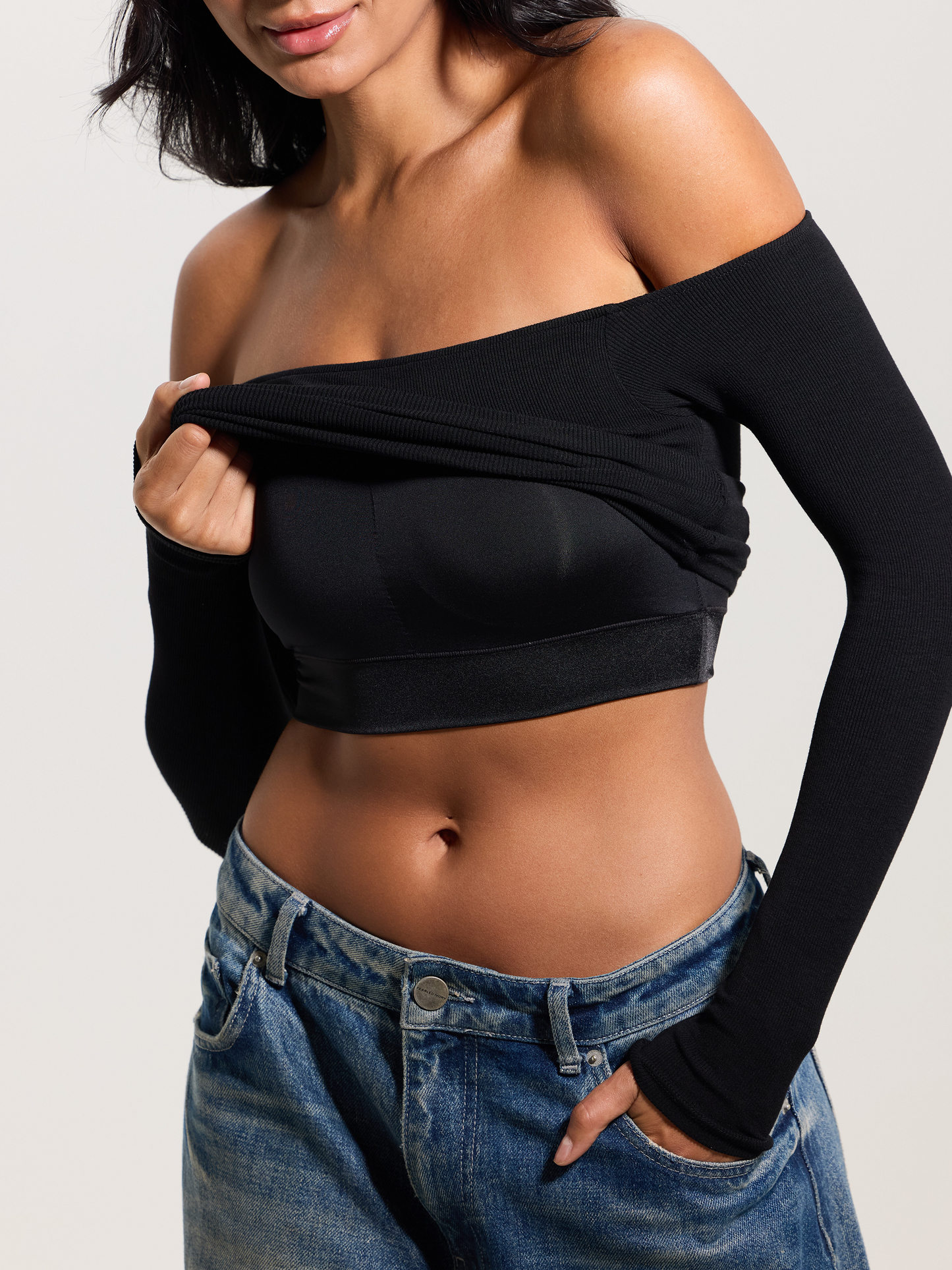 Nudea™ Braless Off the Shoulder Top