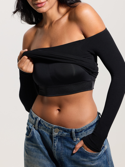 Nudea™ Braless Off the Shoulder Top