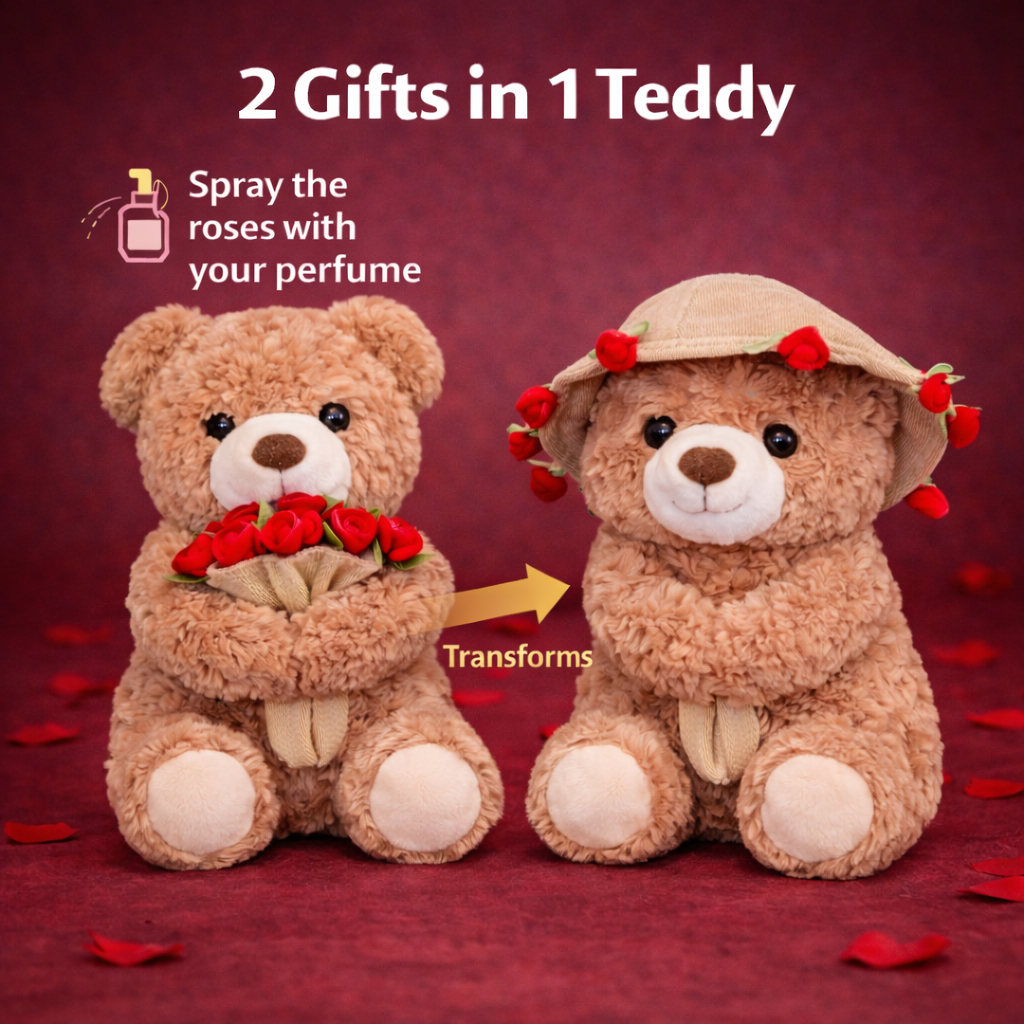 2-in-1 Teddy Bouquet Keepsake