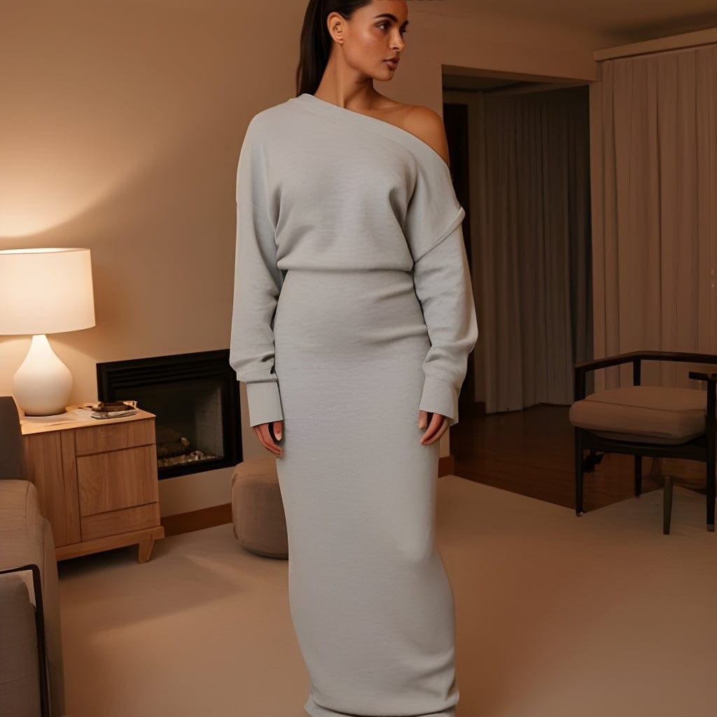 Serene Drop-Shoulder Sweater Dress