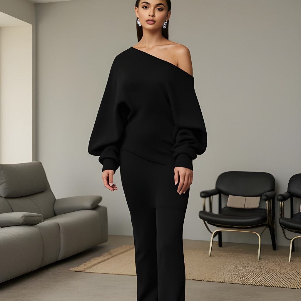 Serene Drop-Shoulder Sweater Dress
