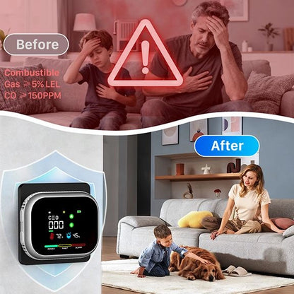 6-in-1 Carbon Monoxide Gas Smoke Detector