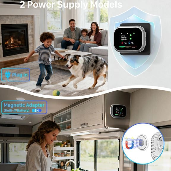 6-in-1 Carbon Monoxide Gas Smoke Detector